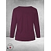PLUS BASICS Shirt Tee V Slim Langmouw Burgundy